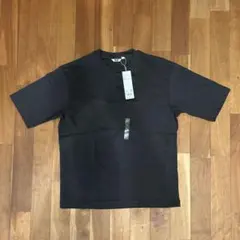 エアリズムコットンオーバーサイズ　ボーダー　クルーネックT 5分袖