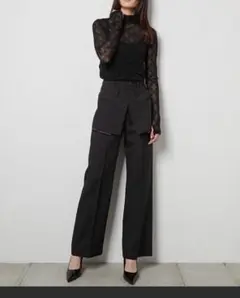 ルシェルブルー レイヤードストレートパンツ