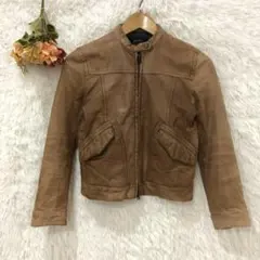 ★マカフィー★羊革レザージャケット【M】アウター 綿 トゥモローランド 茶色のサムネイル