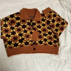 ZARA フラワーパターン カーディガン