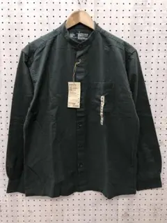 新品 無印良品 洗いざらしオックス スタンドカラーシャツ オーガニックコットン