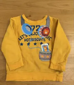 【訳あり】ミキハウス HOT BISCUTS イエロー トレーナー　100