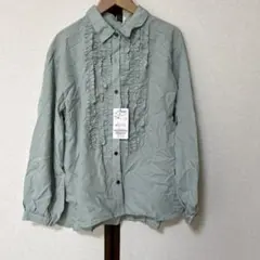Q261 新品未使用 L ミラショーン 花柄 バラ柄 フリル ニット レディース Q261 新品未使用 L ミラショーン 花柄 バラ柄 フリル ニット