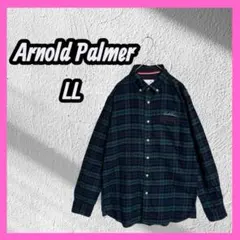 [Arnold Palmer] チェック　ダンガリーシャツ　ボタンカラー　長袖のサムネイル