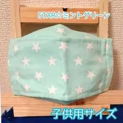 STAR☆ミントグリーン 大臣風 インナーマスク カバーマスク 子供用サイズ