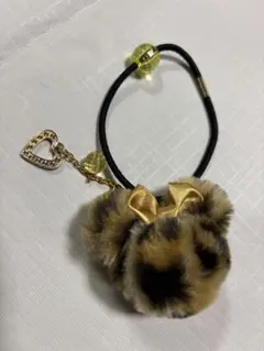 ディズニー ミニーマウス ヘアゴム ファー　ヒョウ柄