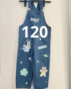新品 120 Bluey ブルーイ デニム オーバーオール サロペット 子供服