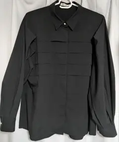 お値下げ☆黒いフリル長袖シャツ美品