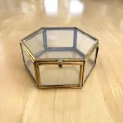 マライカ⭐︎ガラス六角BOX（L）六角形ガラスケース 【B】のサムネイル