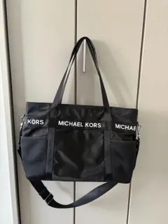 MICHAEL KORS トートバッグ 2WAY ブラック　ロゴマーク/美品のサムネイル