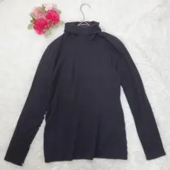 UNIQLO　ユニクロ　レディースタートルネック 長袖カットソー 黒 Lサイズ