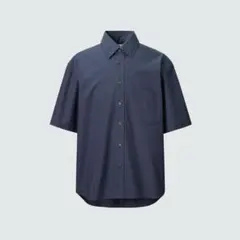 ユニクロU オーバーサイズチェックシャツ 5分袖