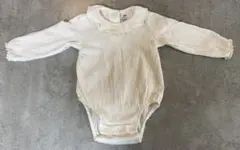 H&M 襟付き長袖ロンパース 6-9M オーガニックコットン