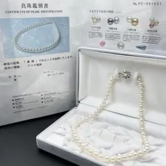 アコヤ真珠 花珠 GGC鑑別書 約7mm-7.5mm ネックレス Silver - メルカリ