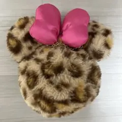 ディズニー　ヒョウ柄　ミニーちゃんポーチ