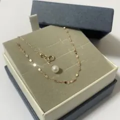 ツツミ K10 パール ネックレス ゴールド