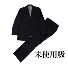 【未使用級】Savile Row セットアップスーツ　ブラック　ストライプのサムネイル