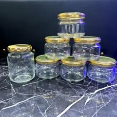 7個セット ゴールド蓋 ガラス瓶 金蓋 100ml 6個 150ml 1個