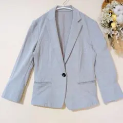 ✨️美品✨️【コムサデモード】Lサイズ グレー テーラードジャケット　春物