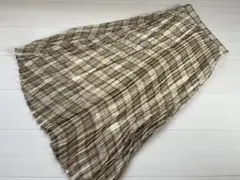 GU ジーユー チェックスカート マキシ ロング丈 S