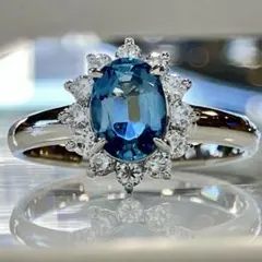 ロイヤルブルーサファイア ダイヤ取り巻きリング 2.24ct - メルカリ