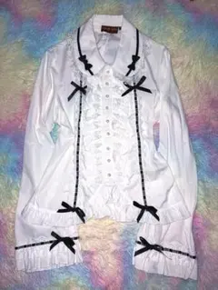 BODYLINE ホワイト長袖 ロリィタ ブラウスのサムネイル