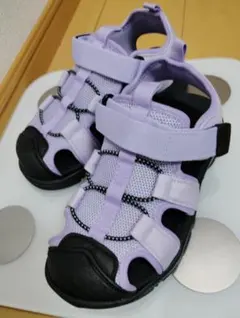 キッズ サンダル パープル メッシュ ストラップのサムネイル