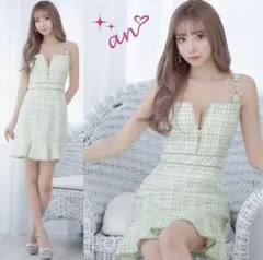 ☆美品☆ an チェック柄 ツイードドレス