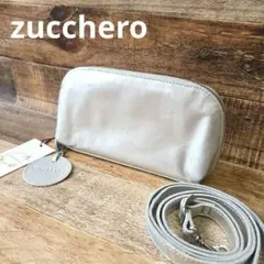 zucchero（ズッケロ）カウレザーウォレットショルダーバッグ シルバー①のサムネイル