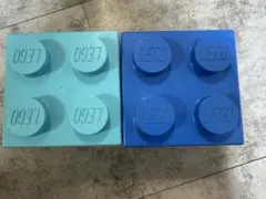 LEGO ブロック収納ボックス 2個セット 青 水色
