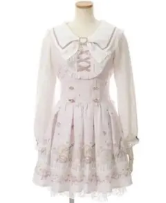 リズリサ LIZLISA melody bunny柄 ワンピース ピンク 長袖