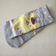 ポムポムプリン　ソックス　グレー