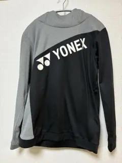 YONEX フード付きウォームアップウェア 黒/灰色