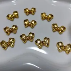 金属製リボンビーズ 10個入り 16g