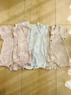 ベビー服 半袖カバーオール 女の子 3点セット