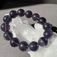 天然石　フローライト　ブレスレット　14ミリ　大玉