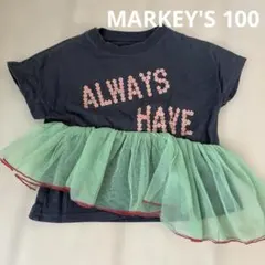 MARKEY'S フリル付きTシャツ 100cm