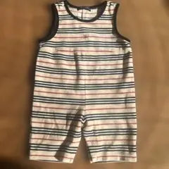 Burberry ストライプロンパース 0-3ヶ月