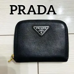 【大人気】PRADA プラダ サフィアーノ コインケース レザー ブラック