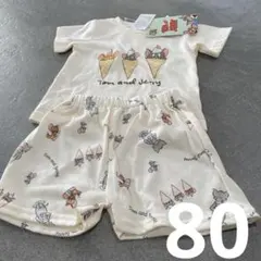 トムとジェリー セットアップ　パジャマ　アイス　半袖 半ズボン 80