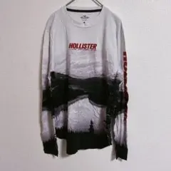 HOLLISTER 【S】 風景プリント 長袖 カットソー ロゴ 薄手 トップスのサムネイル