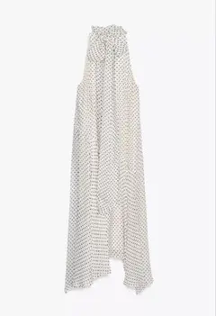 新品未使用タグ付き ZARA フリンジホルターネックミディワンピース