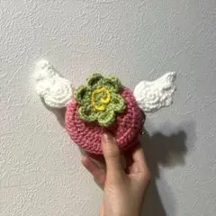 【再入荷】かぎ針編みポーチ 羽のデザイン