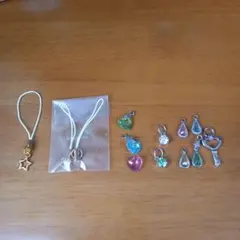 カラフルビーズチャームストラップセット