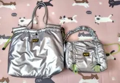 KiU シルバー トートバッグ 2点セットのサムネイル