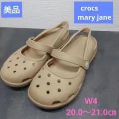 美品　crocs クロックス mary jane メリージェーン ベージュ w4のサムネイル