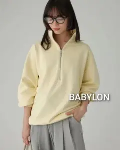 BABYLON ハーフZIP裏毛プルオーバーのサムネイル
