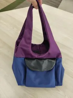 【美品】シビラ Sybilla バイカラー ハンドバッグ 外ポケット付のサムネイル