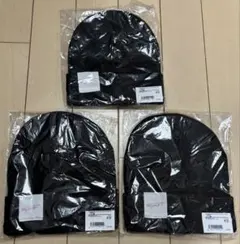 ニット帽　黒　3点　男女兼用