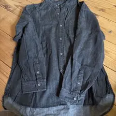 ダークグレー デニム 長袖シャツ Lサイズ UNIQLO
